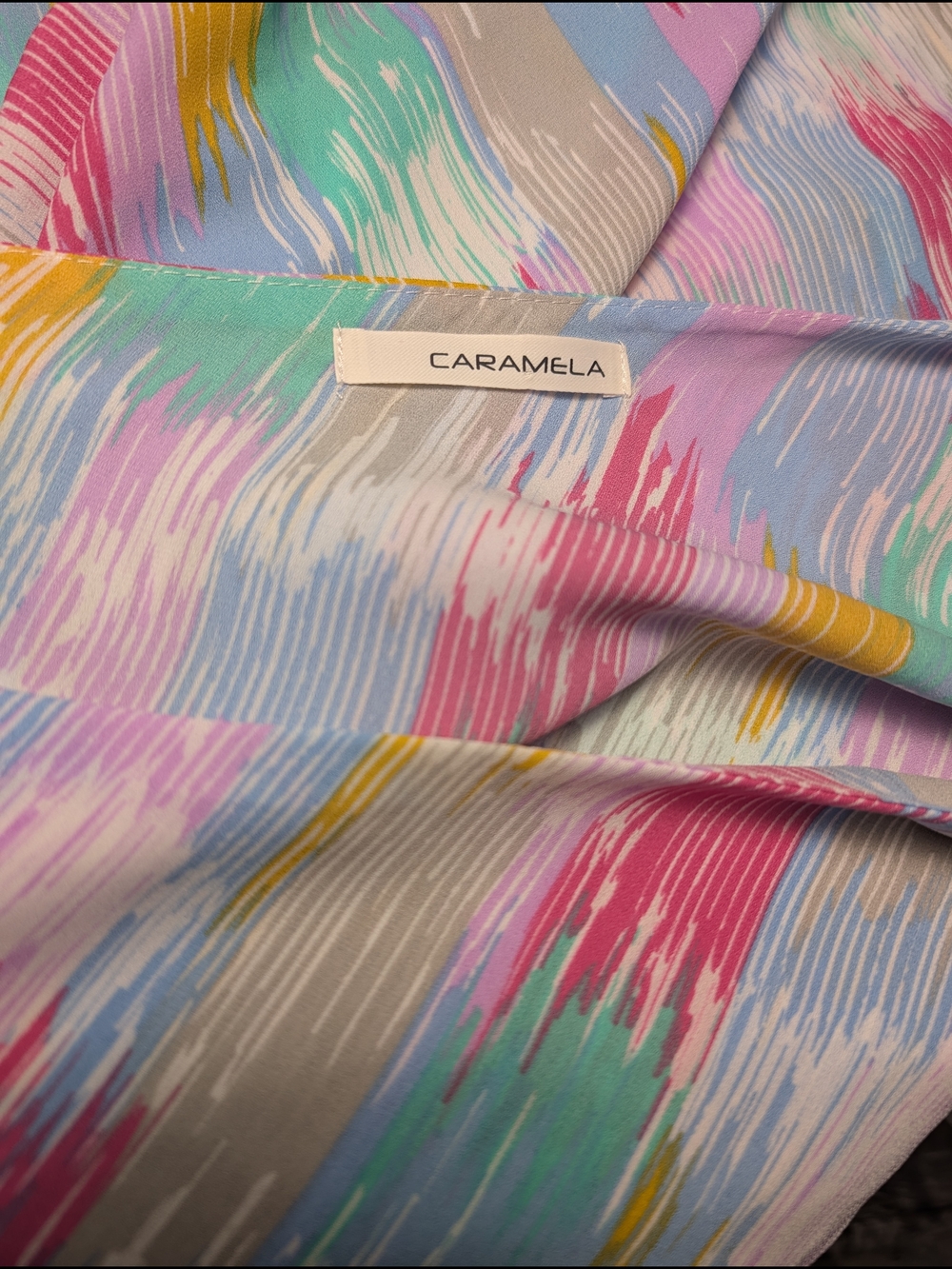 Caramela Pastel Brushstroke Multi-Color Blouse - Picture 5 of 6